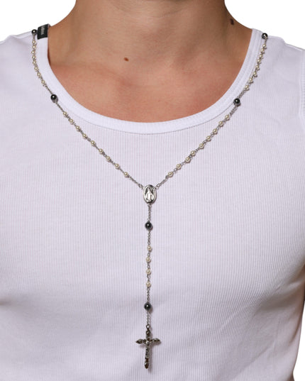 Dolce & Gabbana White Cotton Chain Necklace Tank Top T-shirt