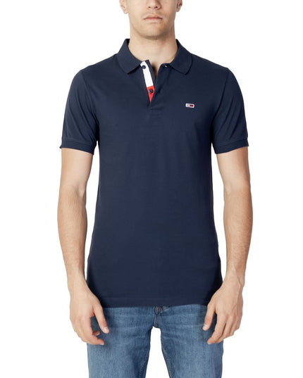 Tommy Hilfiger Jeans Blue Cotton Polo Shirt