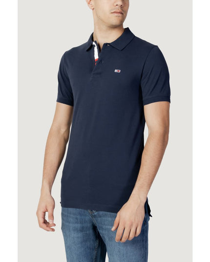 Tommy Hilfiger Jeans Blue Cotton Polo Shirt