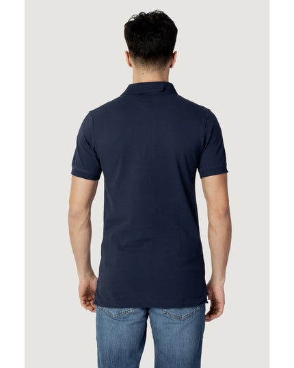 Tommy Hilfiger Jeans Blue Cotton Polo Shirt