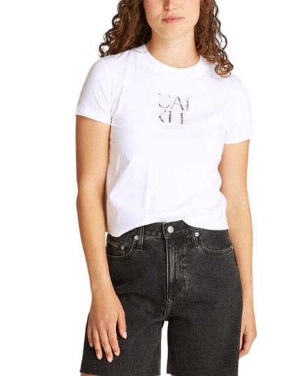 Calvin Klein Jeans White Recycled Cotton T-Shirt