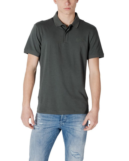 EA7 Emporio Armani Green Cotton Polo Shirt