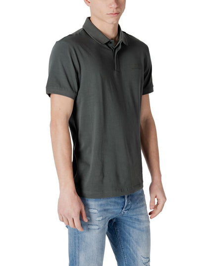 EA7 Emporio Armani Green Cotton Polo Shirt