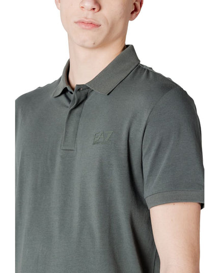 EA7 Emporio Armani Green Cotton Polo Shirt