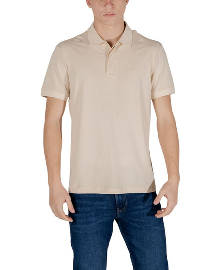 EA7 Emporio Armani Beige Cotton Polo Shirt