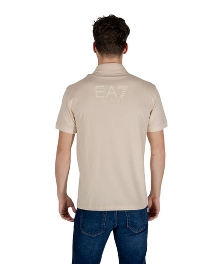 EA7 Emporio Armani Beige Cotton Polo Shirt