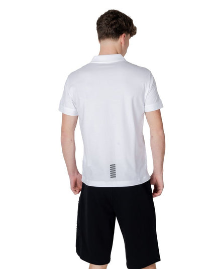 EA7 Emporio Armani White Cotton Polo Shirt
