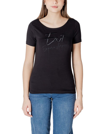 EA7 Emporio Armani Black Cotton T-Shirt