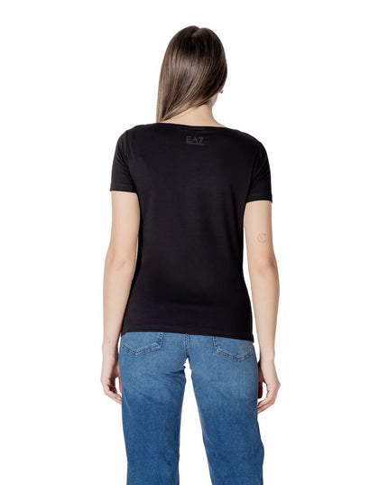 EA7 Emporio Armani Black Cotton T-Shirt