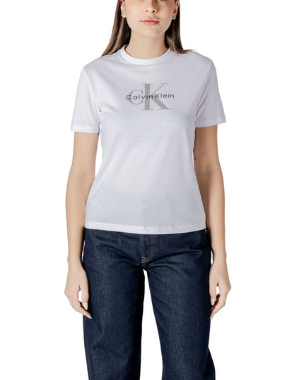 Calvin Klein Jeans White Cotton T-Shirt