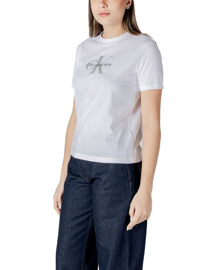 Calvin Klein Jeans White Cotton T-Shirt