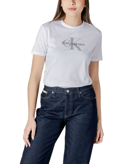 Calvin Klein Jeans White Cotton T-Shirt