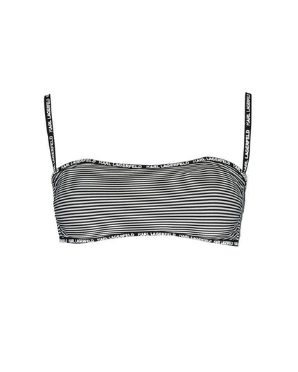 Karl Lagerfeld Black Elastane Swimwear