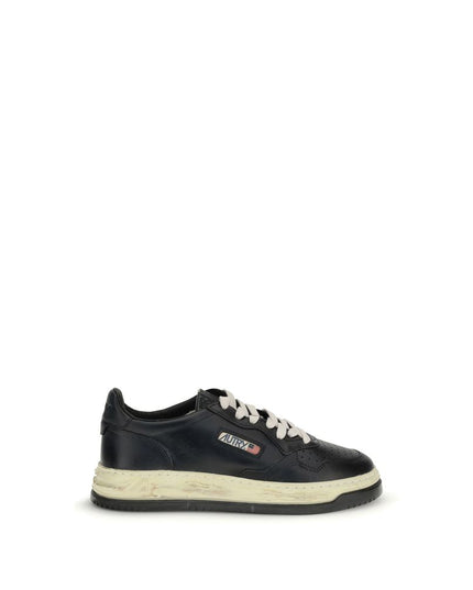 Autry Black Leather Low Top Sneakers