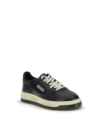 Autry Black Leather Low Top Sneakers