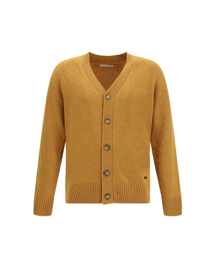 Brooksfield Yellow Fleece Wool Cardigan