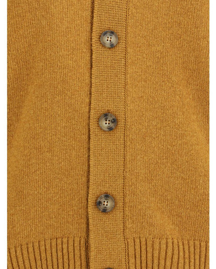 Brooksfield Yellow Fleece Wool Cardigan