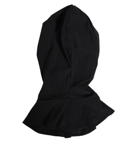 Dolce & Gabbana Black Nylon Elastane Balaclava Hood Face Cover Hat