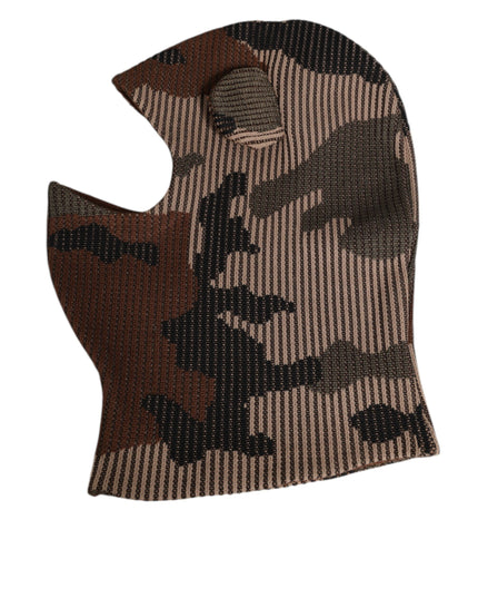 Dolce & Gabbana Multicolor Camouflage Balaclava Mask Men Cap One Size Hat