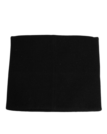 Dolce & Gabbana Black D&G Logo Cashmere Knitted Men One Size Scarf