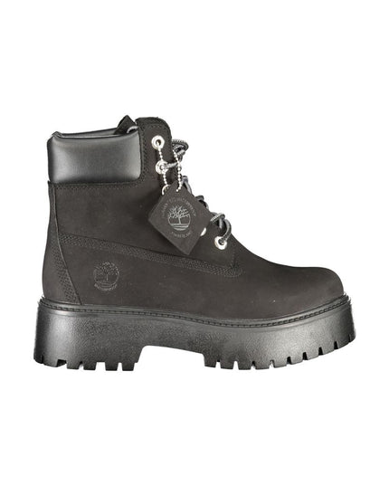 Timberland Black Leather Women Boot
