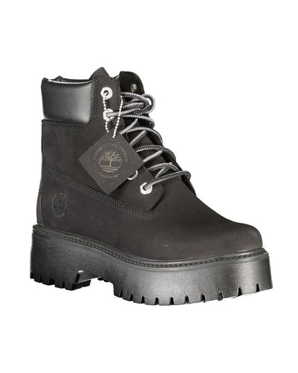 Timberland Black Leather Women Boot