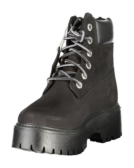 Timberland Black Leather Women Boot