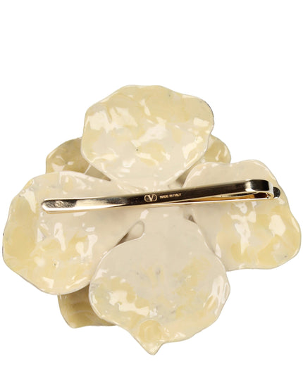 Valentino Garavani Beige Metal Broch