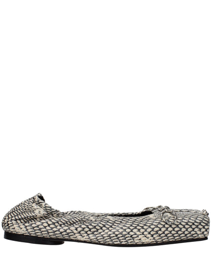 Jacquemus Beige Leather Ballet Flats