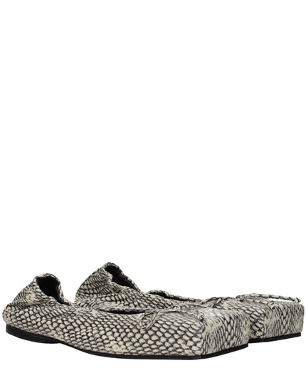 Jacquemus Beige Leather Ballet Flats