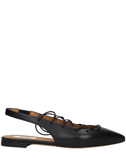 Moschino Black Leather Flats