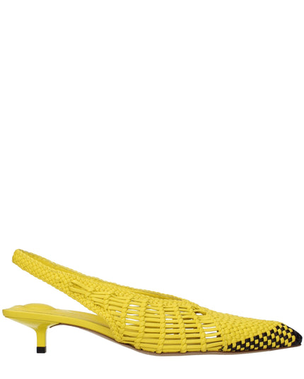 Jacquemus Yellow Leather Flat Sandals