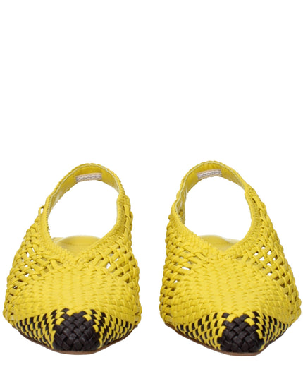 Jacquemus Yellow Leather Flat Sandals