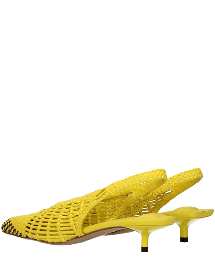 Jacquemus Yellow Leather Flat Sandals