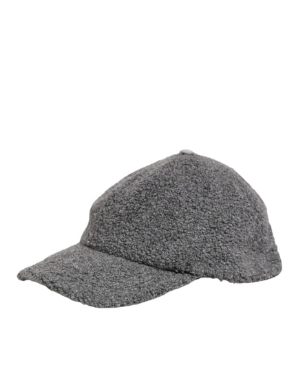 Dolce & Gabbana Gray Wool Fleece Rapper Men Baseball Capello Hat