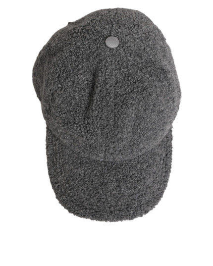 Dolce & Gabbana Gray Wool Fleece Rapper Men Baseball Capello Hat