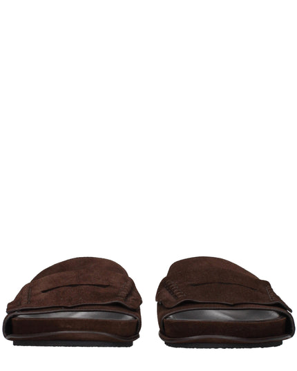 Jacquemus Brown Leather Slippers