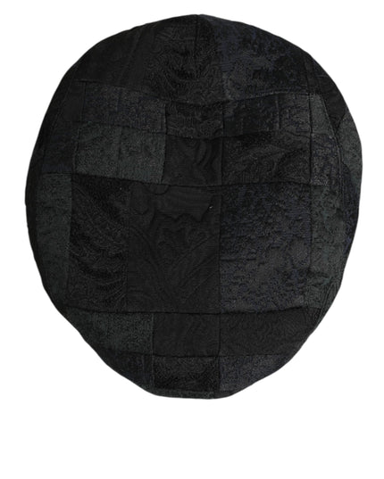 Dolce & Gabbana Black Polyester Newsboy Men Cloth Capello Hat