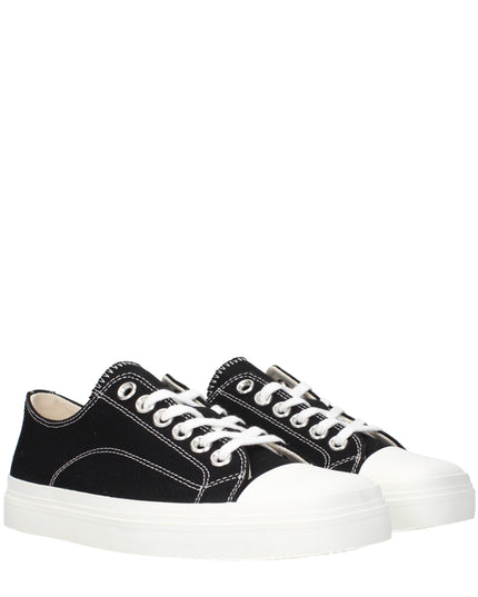 Moschino Black Fabric Low Top Sneakers