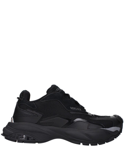 Versace Black Fabric Athletic Sneakers
