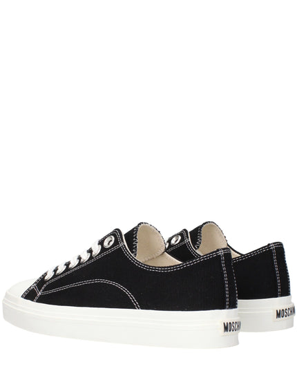 Moschino Black Fabric Low Top Sneakers