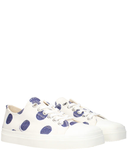 Moschino White Fabric Low Top Sneakers