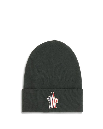 Moncler Grenoble Black Fleece Wool Beanie