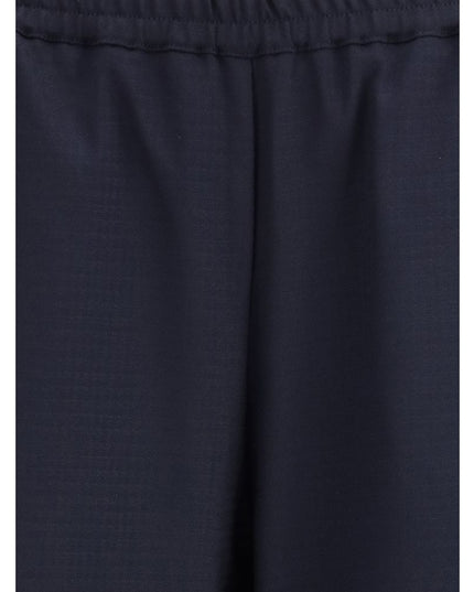 Cruna Blue Cotton Casual Pants