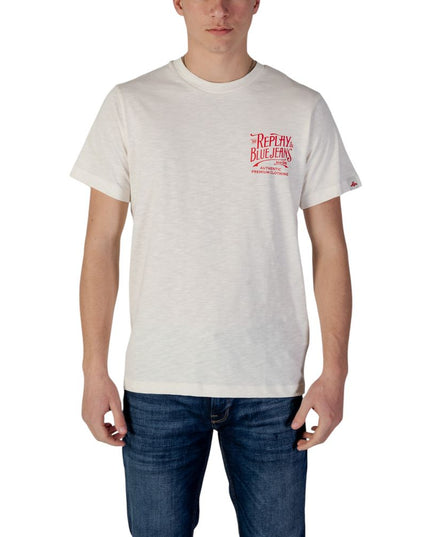 Replay Cream Cotton T-Shirt