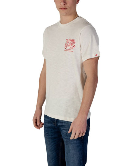 Replay Cream Cotton T-Shirt