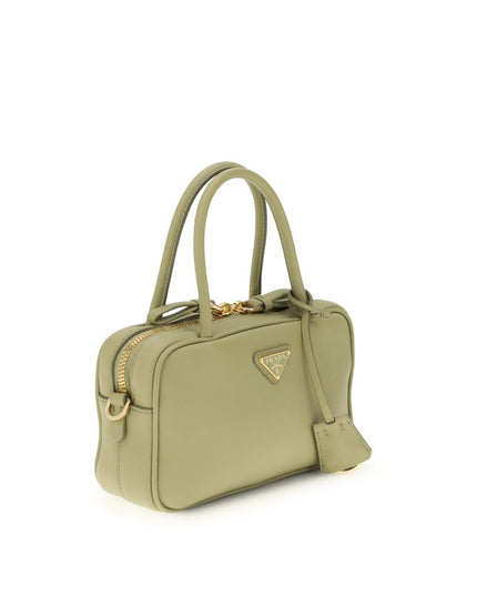 Prada Green Calf Leather Bos Taurus Handbag