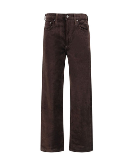 Citizens of Humanity Brown Cotton Straight-Leg Jeans