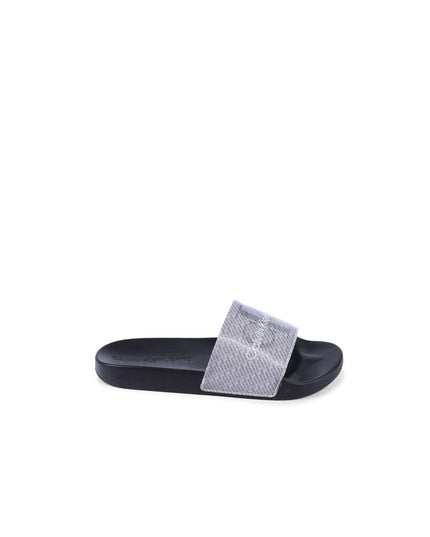 Calvin Klein Black Polyurethane Sandals