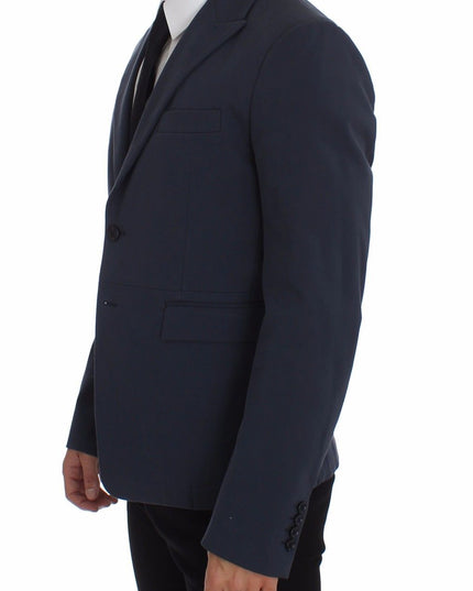 Dolce & Gabbana Blue Cotton Stretch Casual Blazer